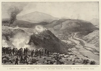 Un éxito griego momentáneo, el ataque a la posición turca en el paso de Boughazi